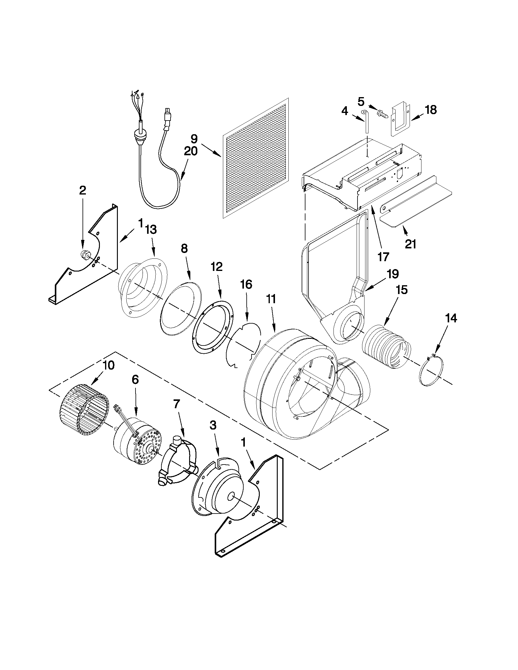 BLOWER ASSEMBLY PARTS