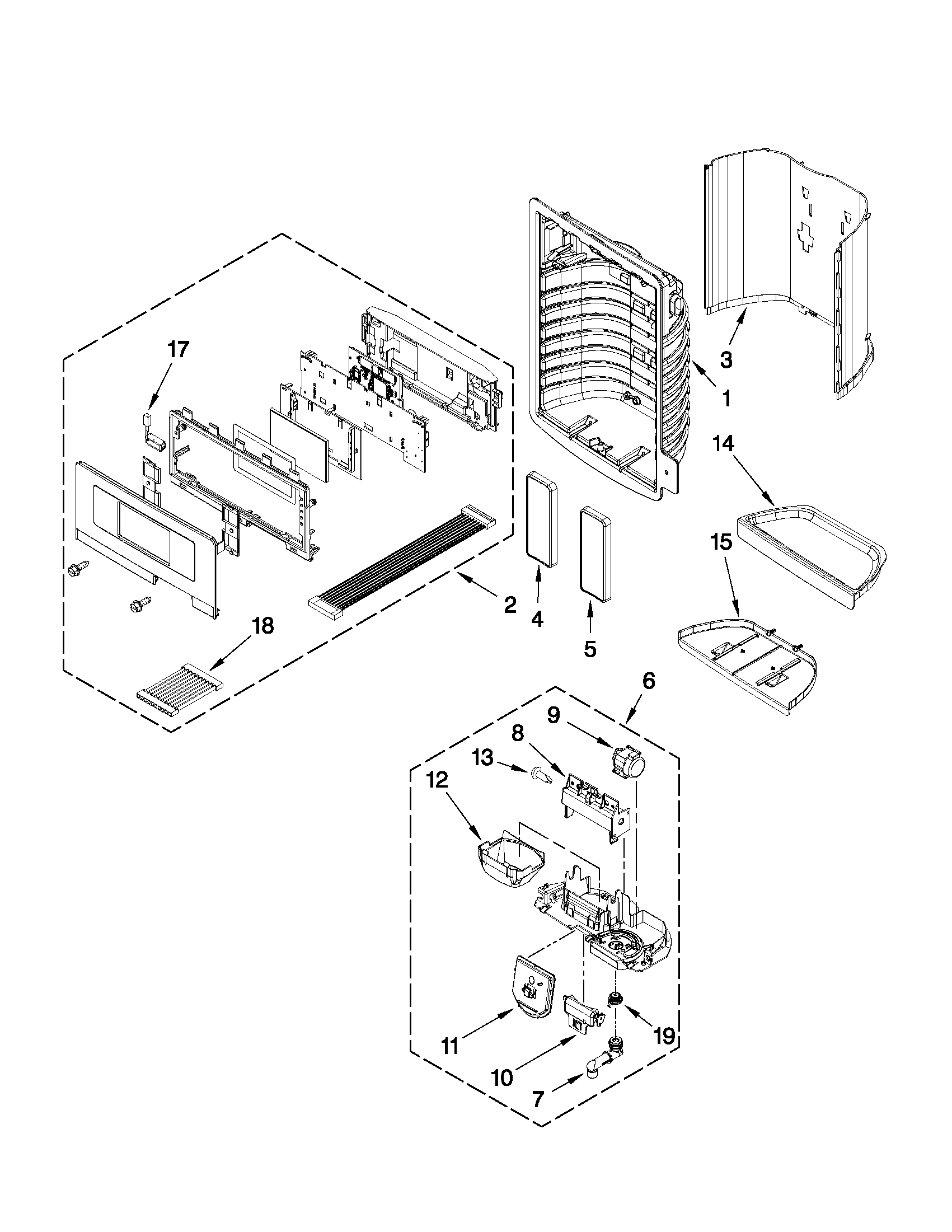 DISPENSER FRONT PARTS