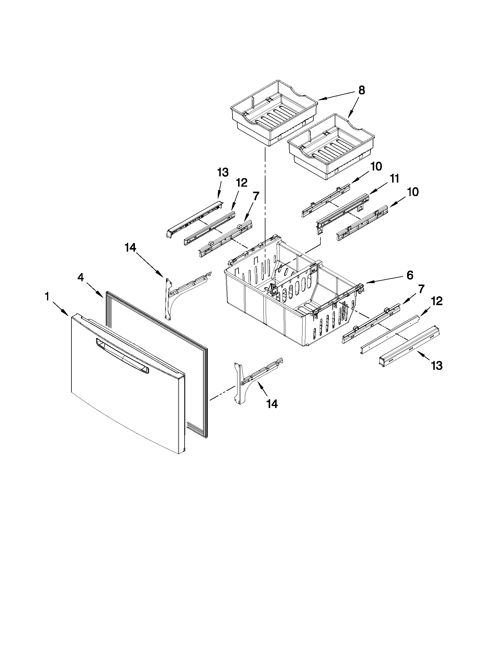 Freezer door parts