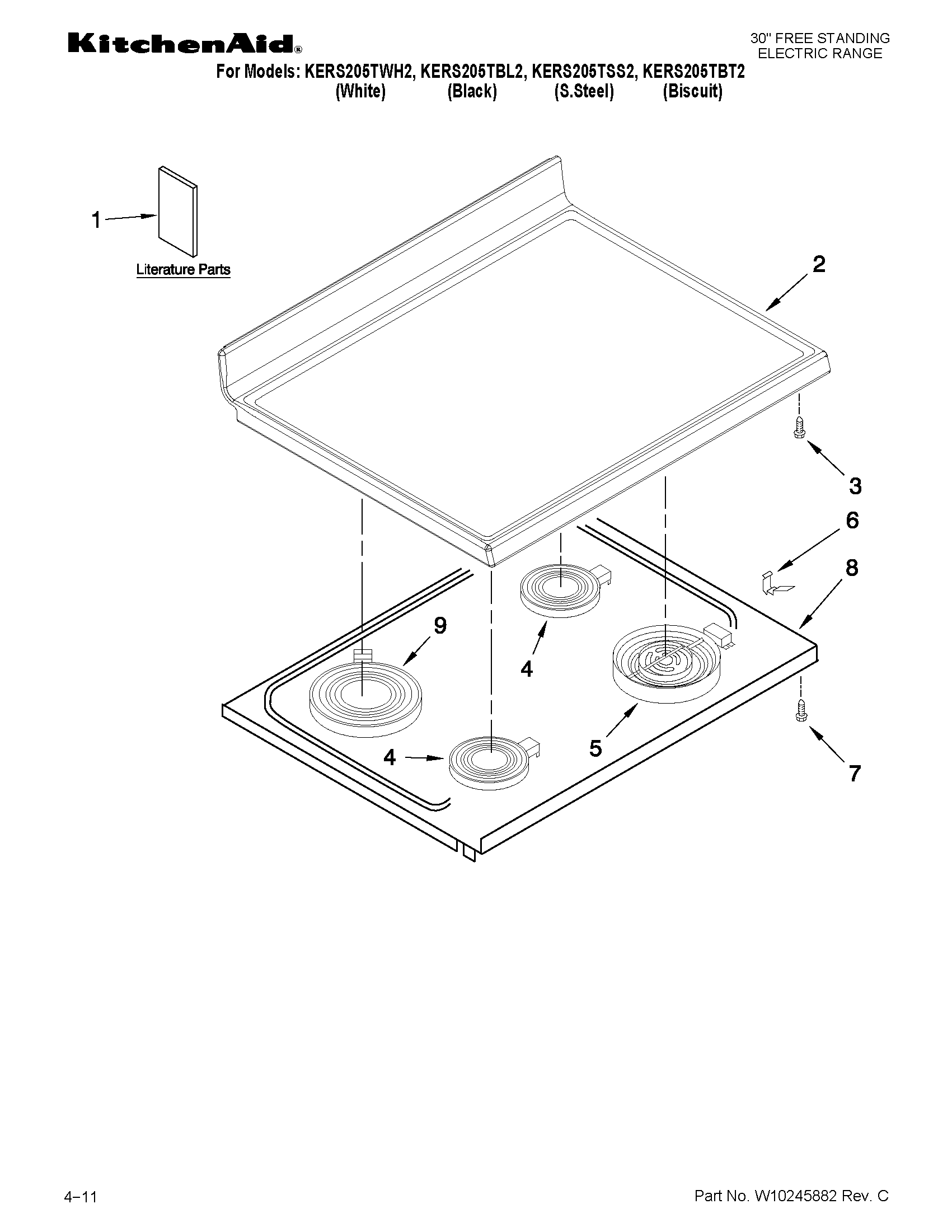 Cooktop parts