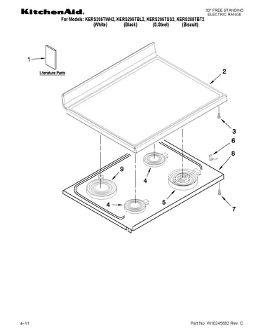 Cooktop parts