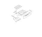 KitchenAid KERS205TWH2 drawer and rack parts diagram