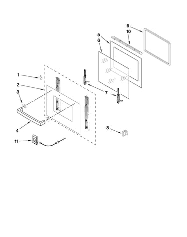 Oven door parts