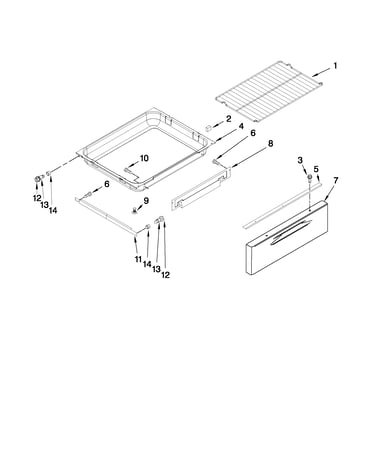 Drawer and rack parts