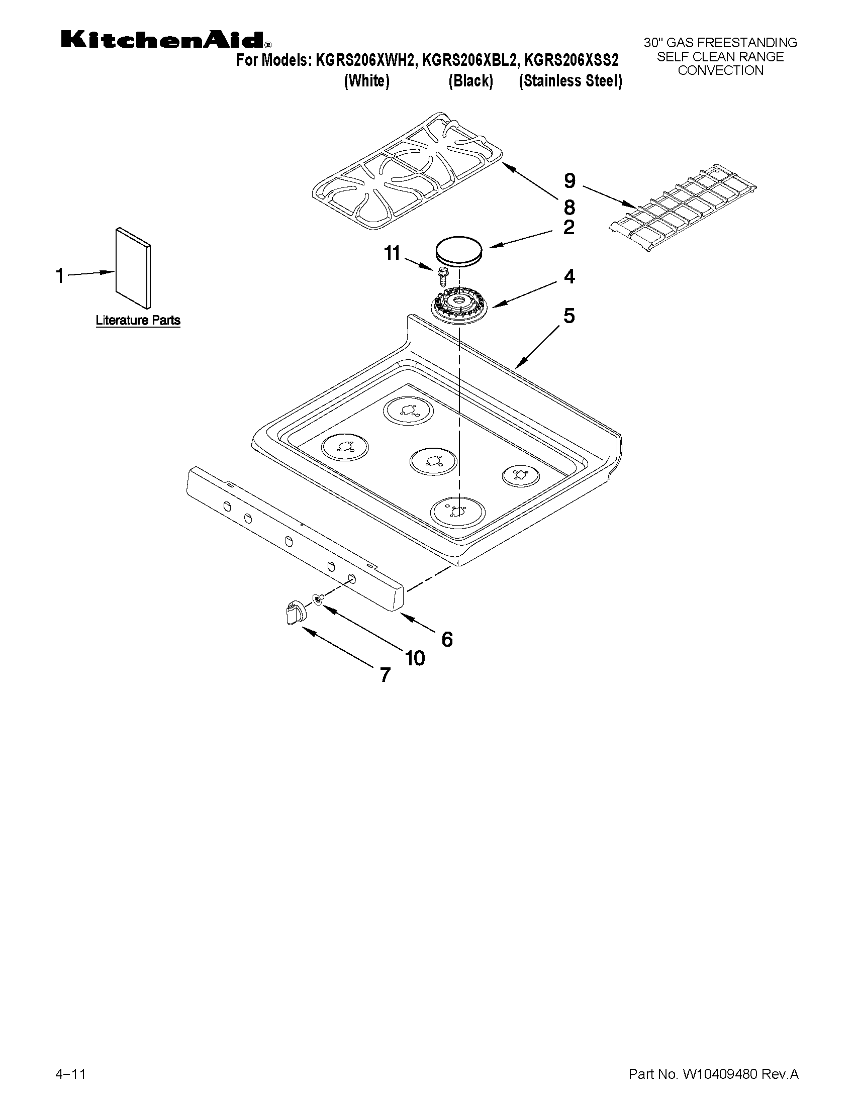 Cooktop parts