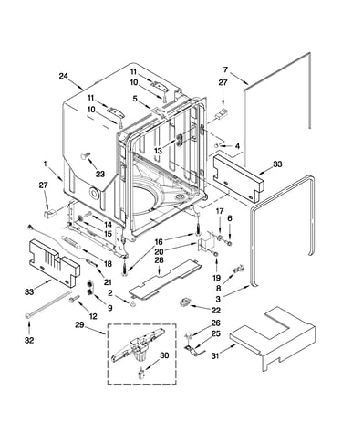 Tub and frame parts