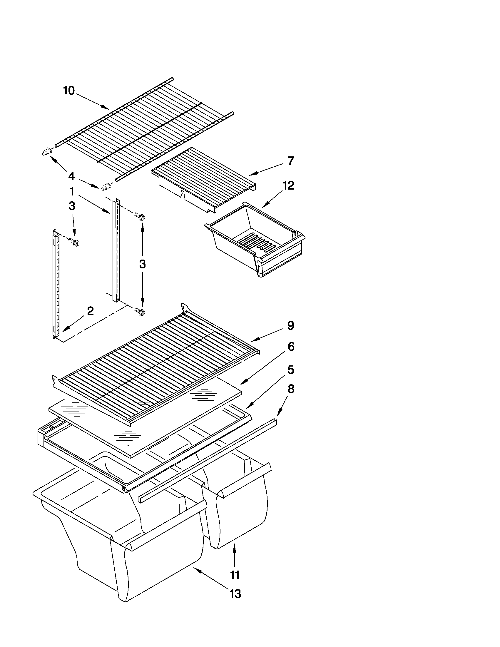 Shelf parts