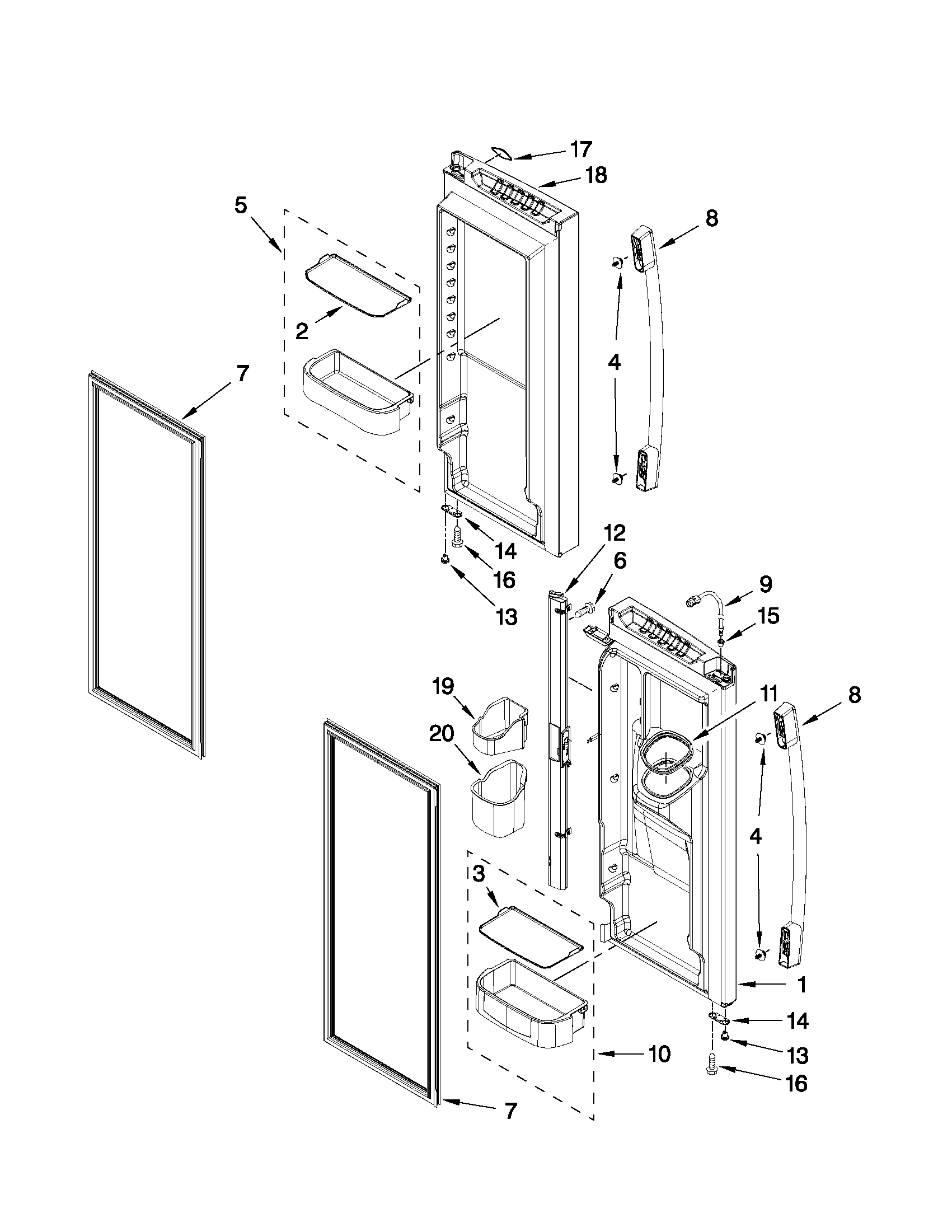 REFRIGERATOR DOOR PARTS