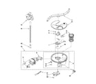 Whirlpool GU2800XTVQ3 pump, washarm and motor parts diagram
