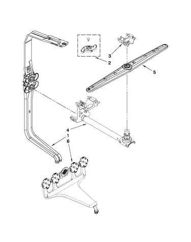 Upper wash and rinse parts