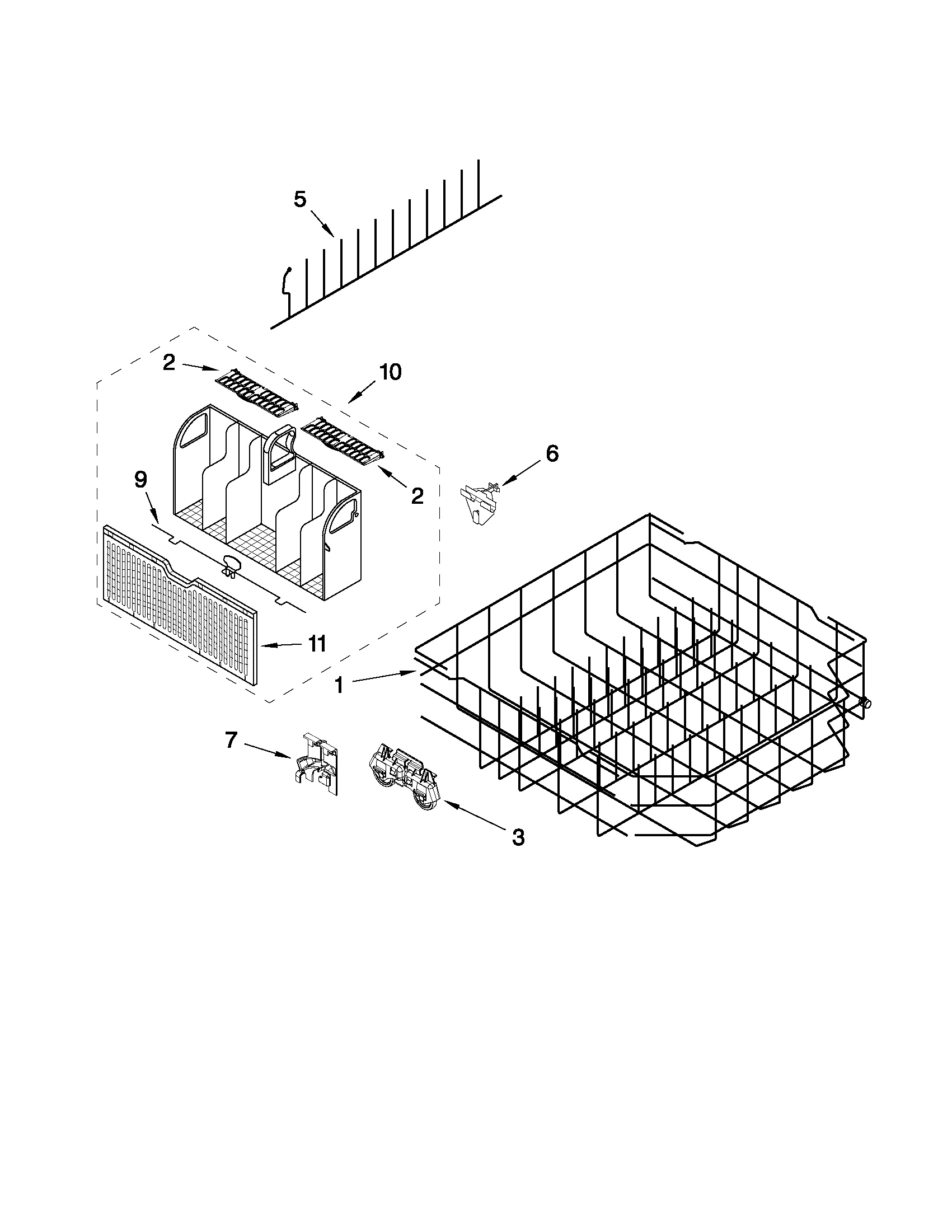 Lower rack parts