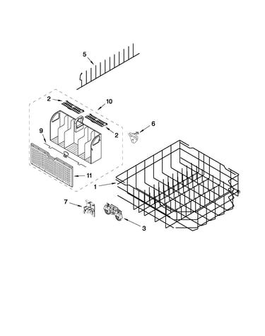 Lower rack parts