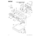 Maytag MGDC700VW0 top and console parts diagram