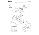 Maytag MGDB850WR1 top and console parts diagram