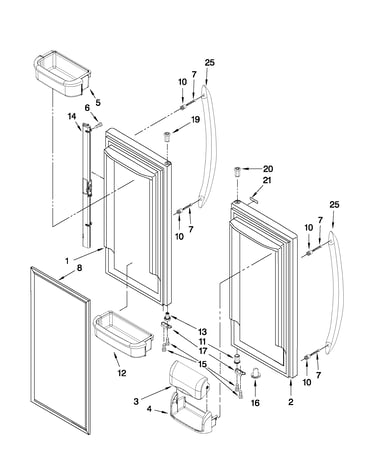 Refrigerator door parts
