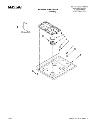 Cooktop parts