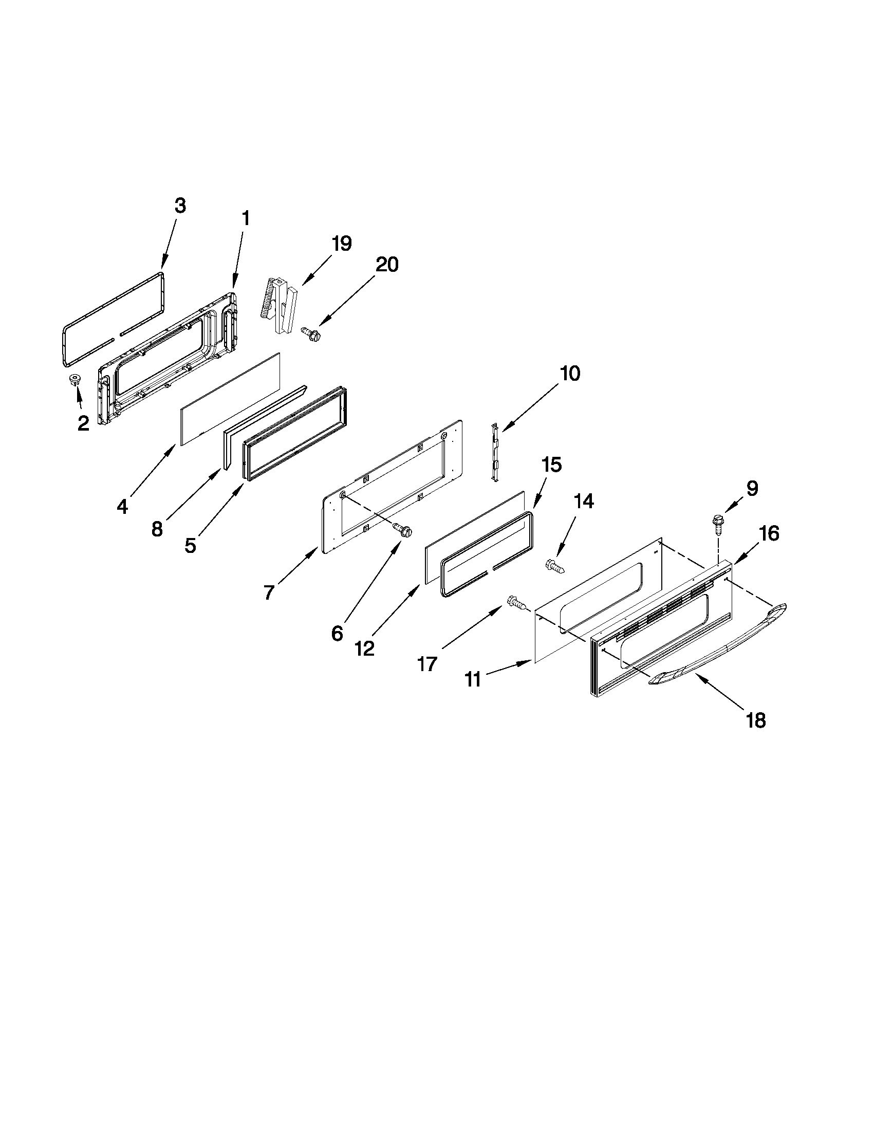 Upper door parts