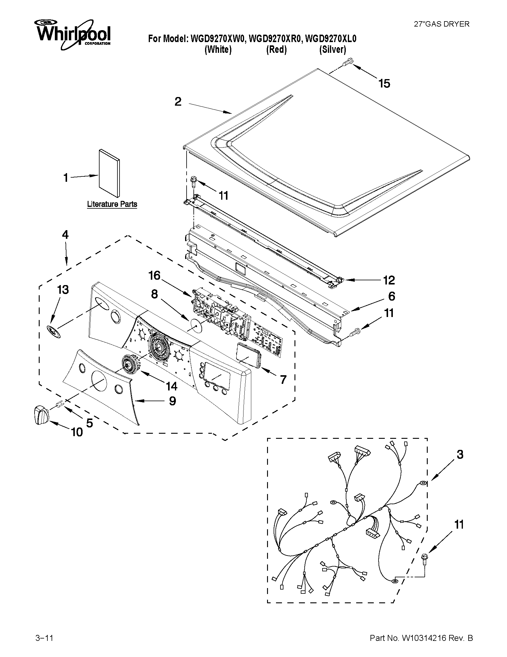 Top and console parts