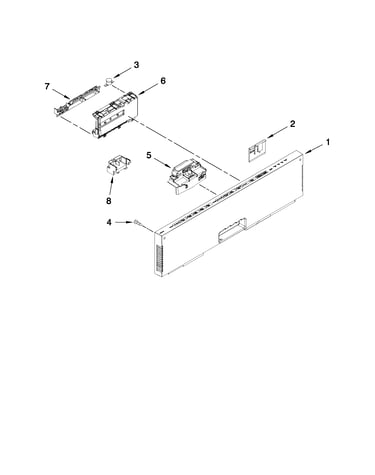 Control panel and latch parts