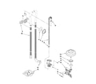 KitchenAid KUDE40FXWH2 fill, drain and overfill parts diagram