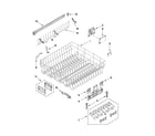 KitchenAid KUDE40FXWH2 upper rack and track parts diagram