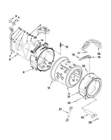 Tub and basket parts