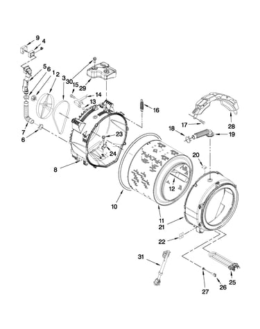Tub and basket parts