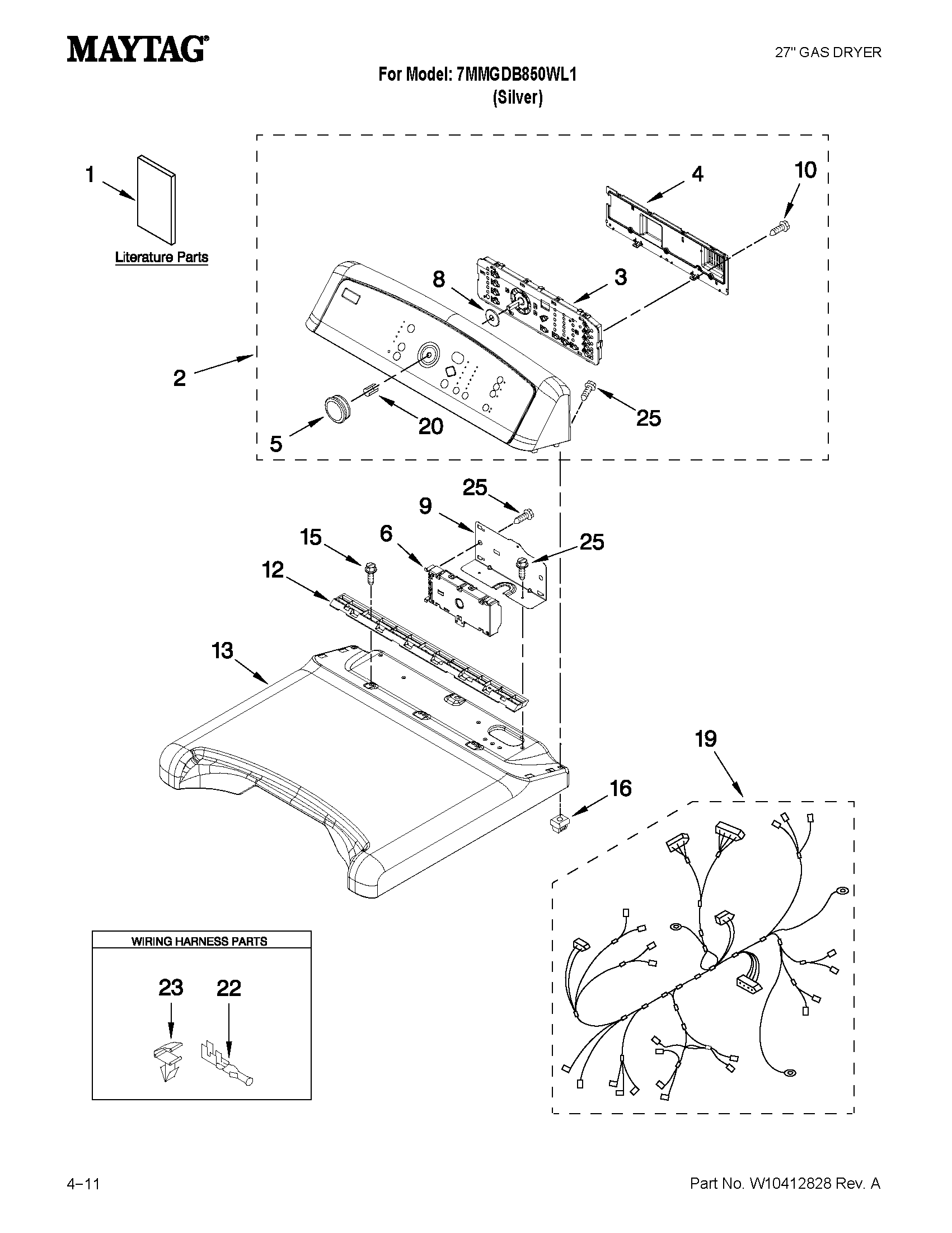 Top and console parts