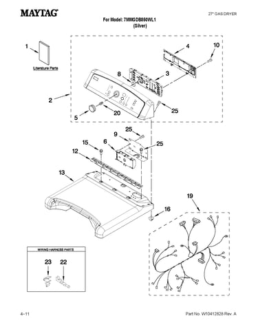 Top and console parts