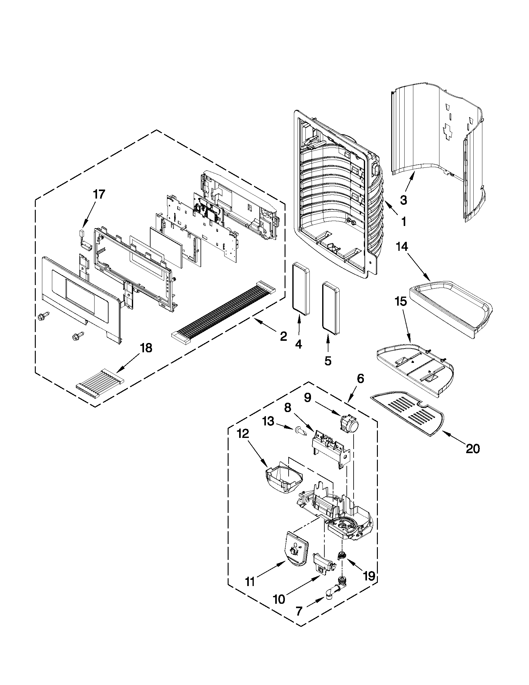 DISPENSER FRONT PARTS