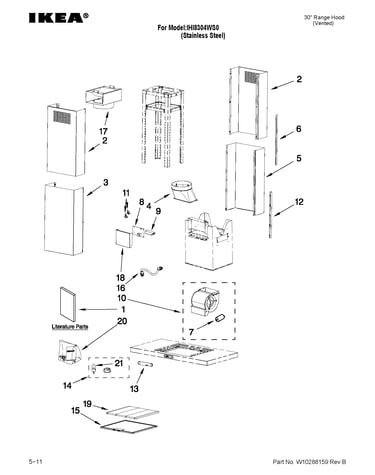 Range hood parts