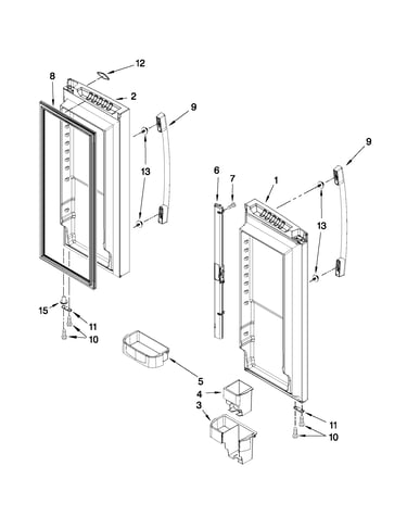 Refrigerator door parts