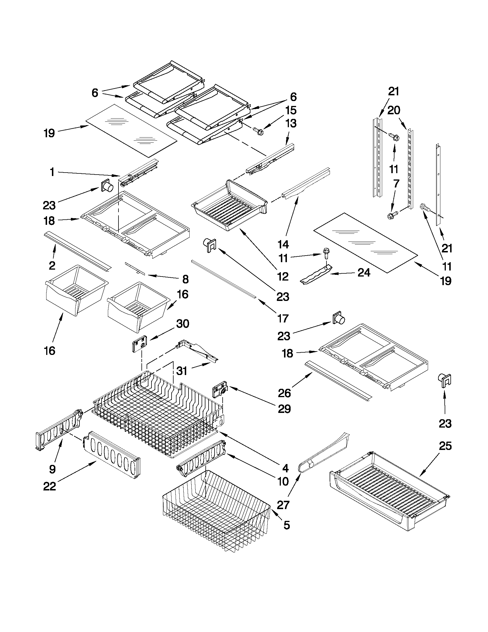 Shelf parts