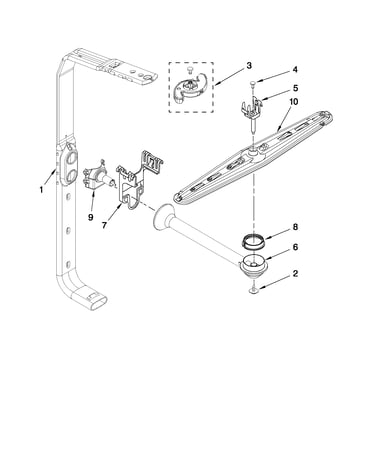 Upper wash and rinse parts