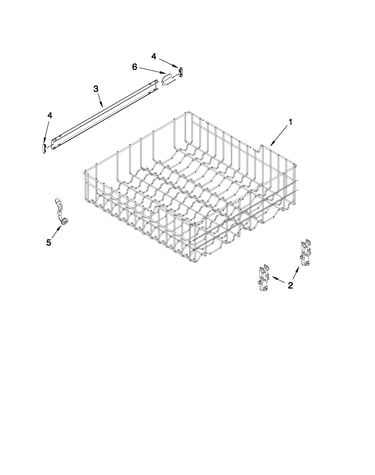 Upper rack and track parts