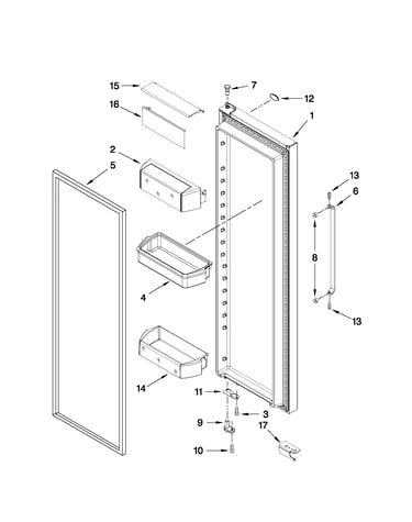 Refrigerator door parts
