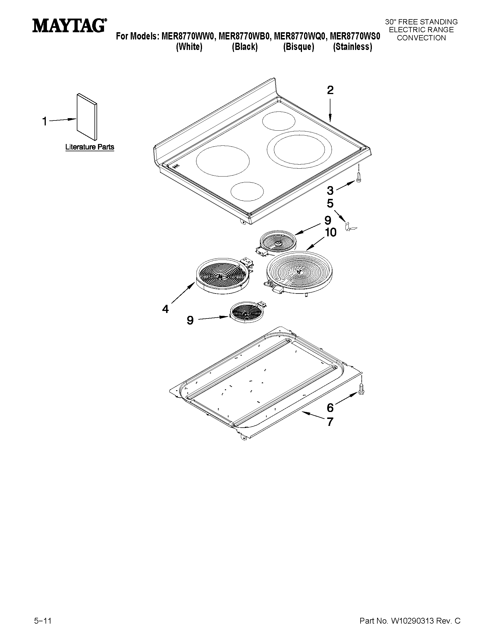 COOKTOP PARTS