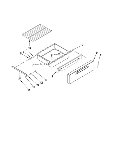 Drawer and rack parts