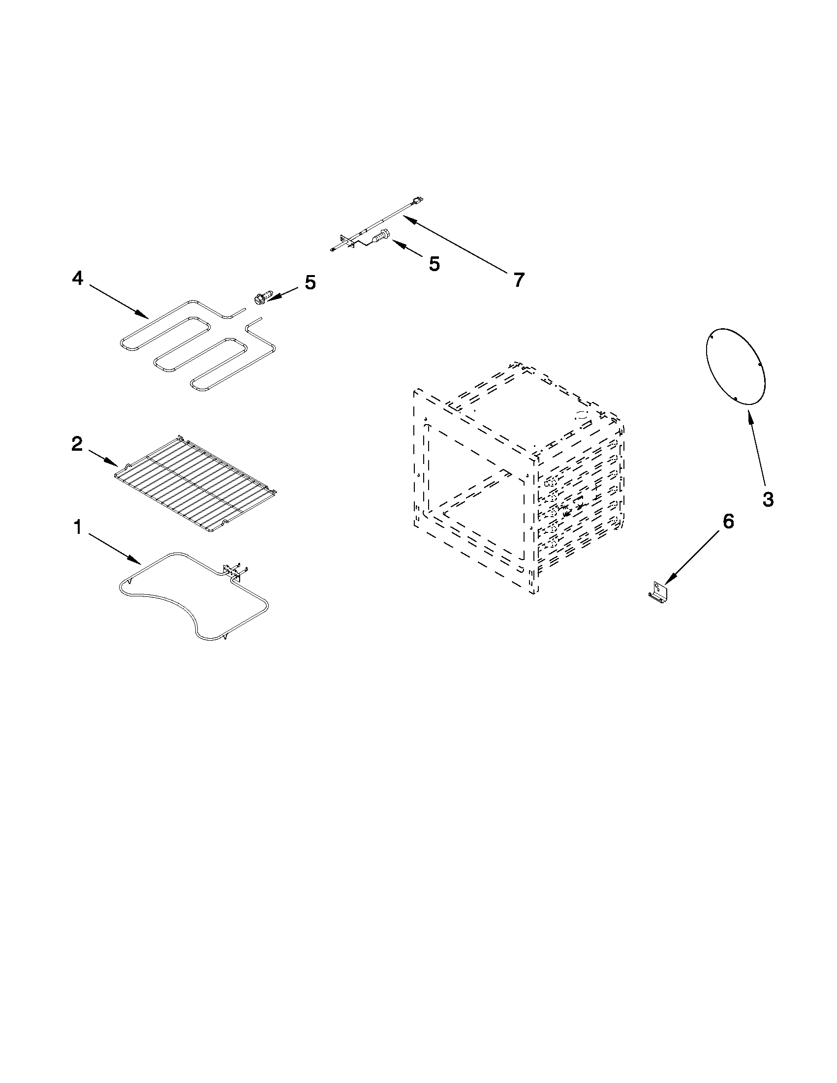 Internal oven parts