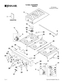 Cooktop, burner and grate parts