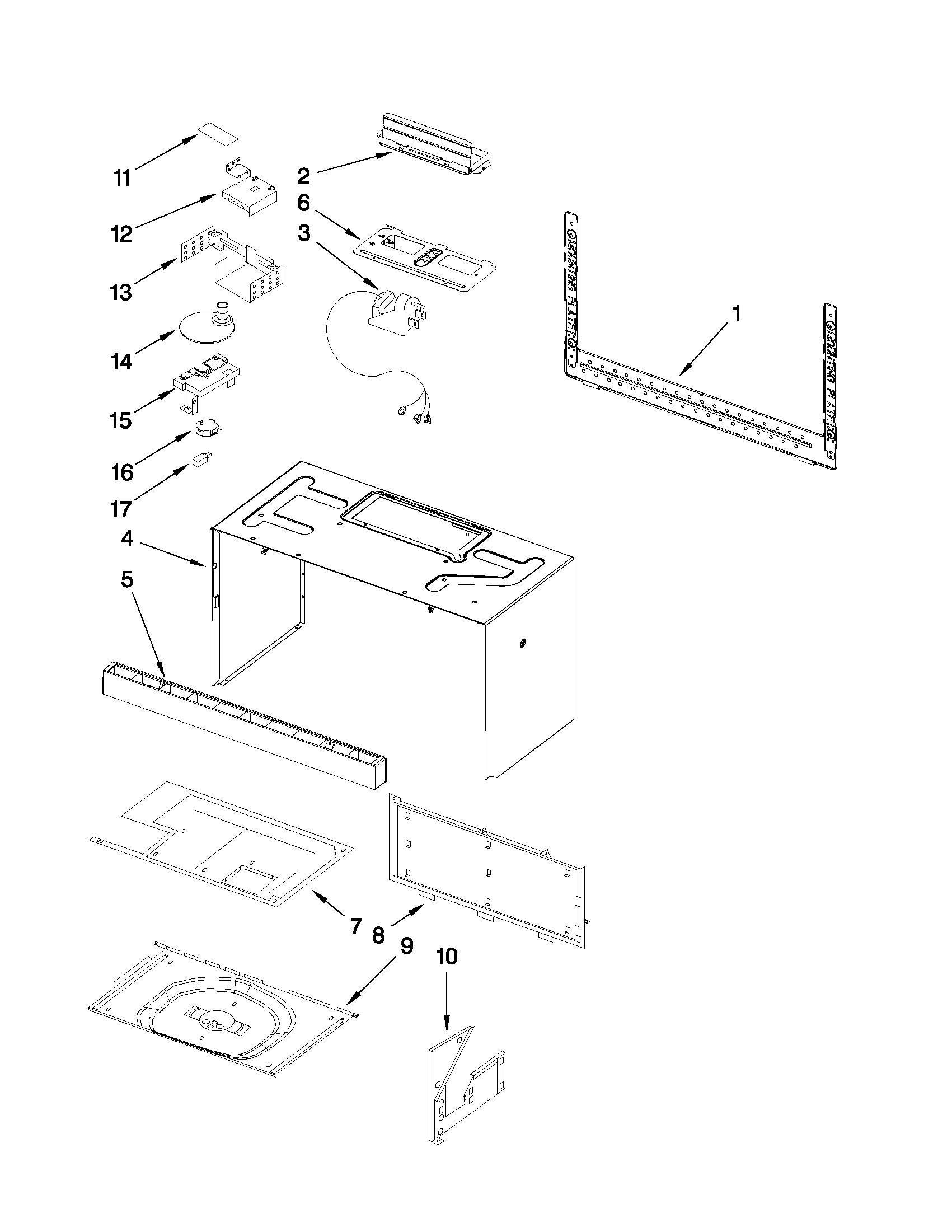 CABINET AND INSTALLATION PARTS