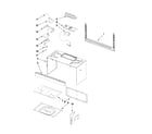 Jenn-Air JMV9186WS0 cabinet and installation parts diagram