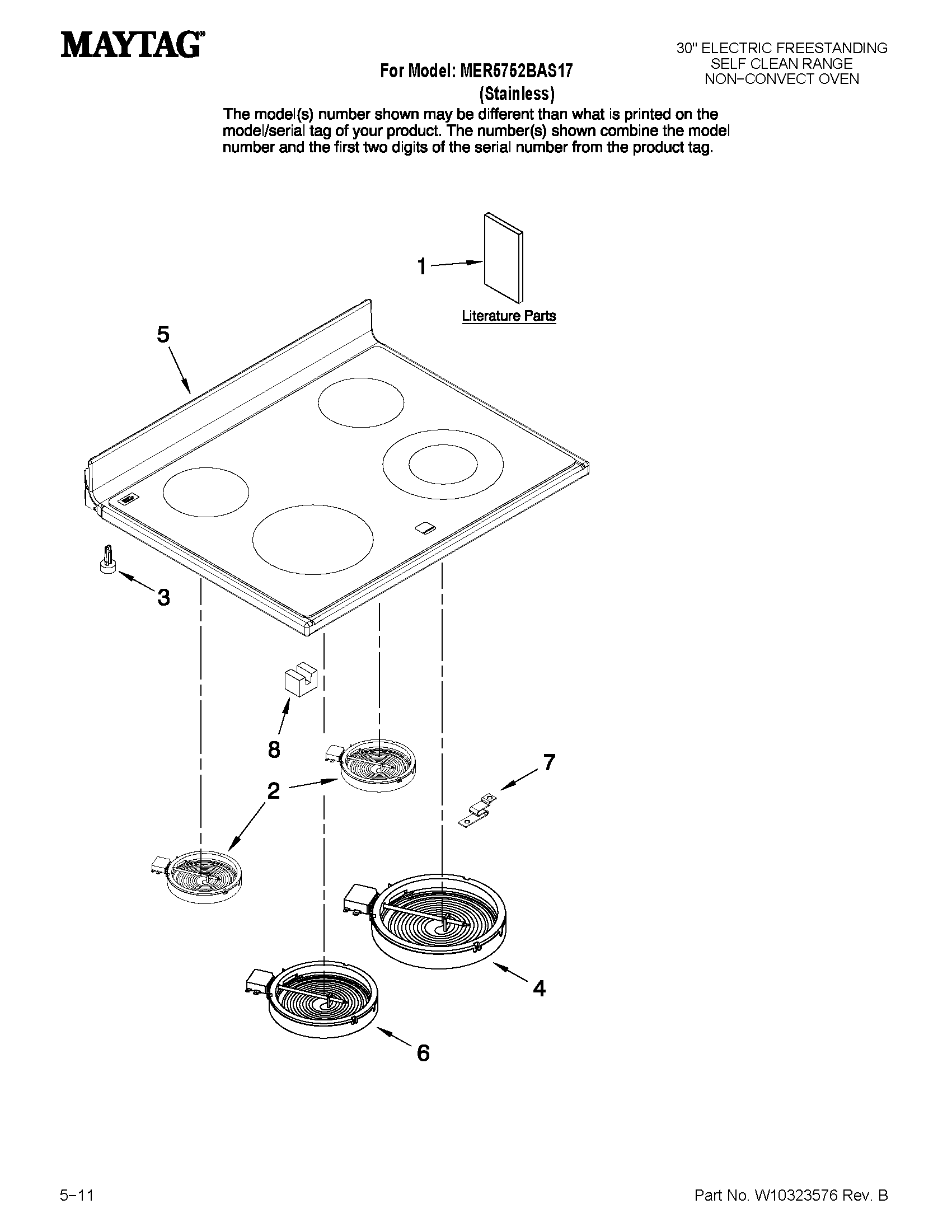 COOKTOP PARTS