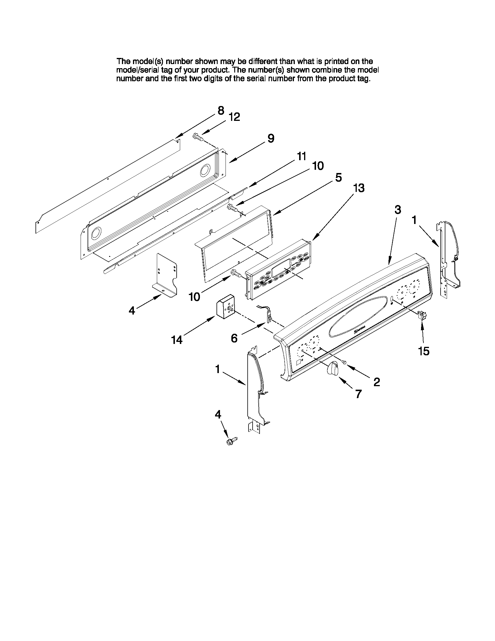 Control panel parts