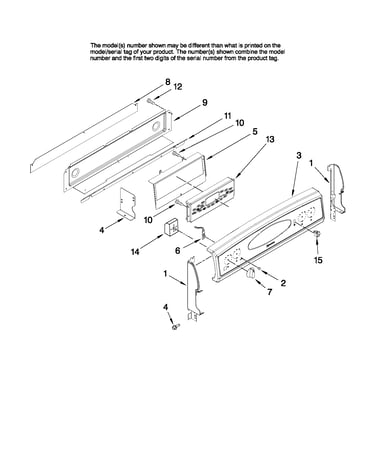 Control panel parts
