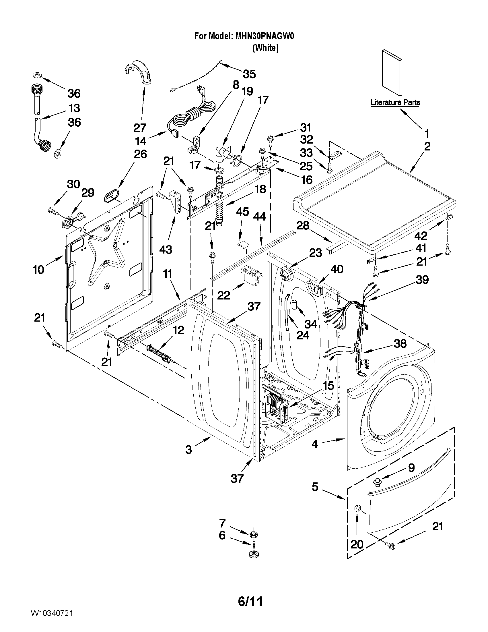 Top and cabinet parts