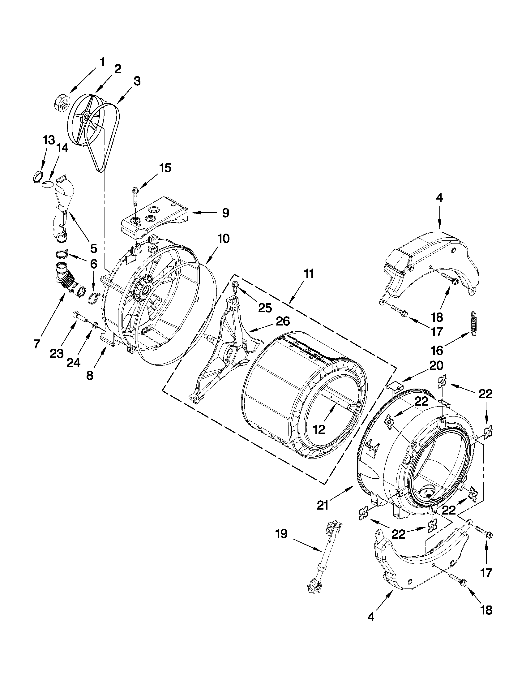 TUB AND BASKET PARTS