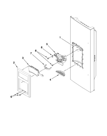 Dispenser front parts