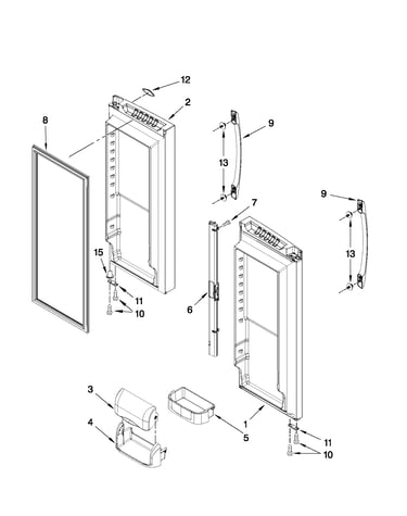 Refrigerator door parts