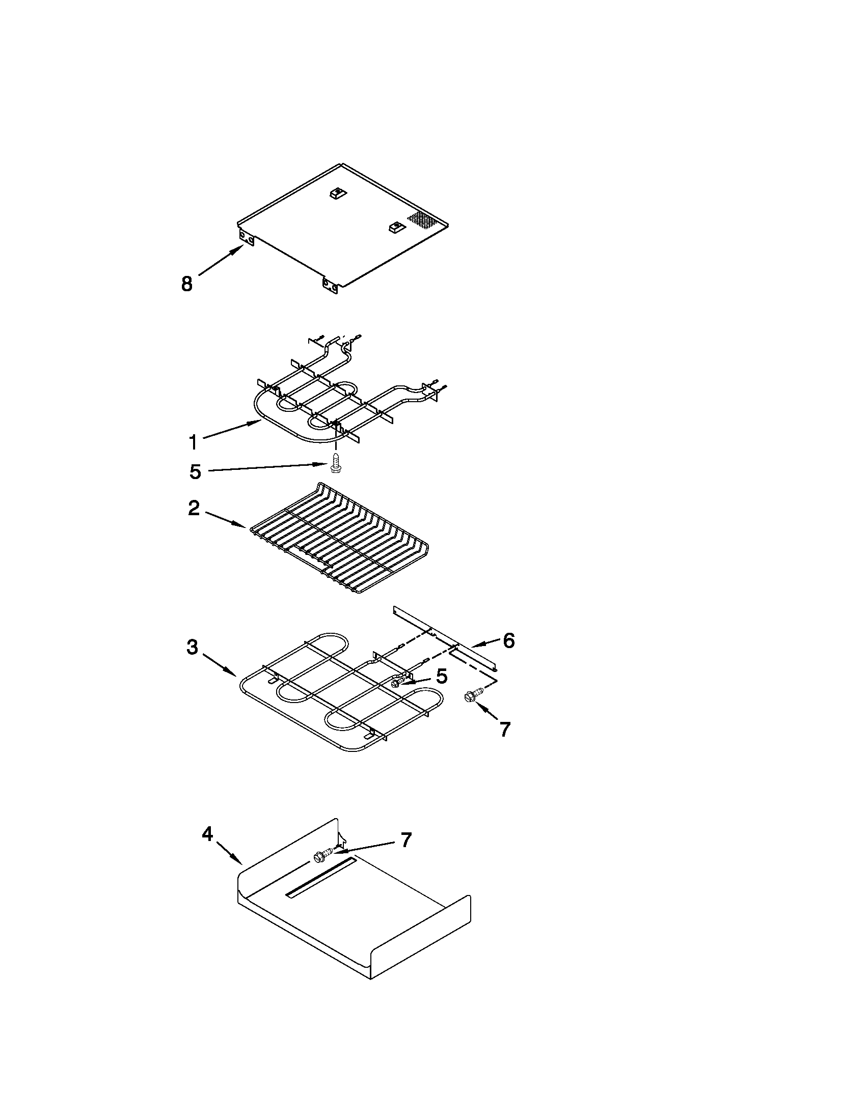 Internal oven parts